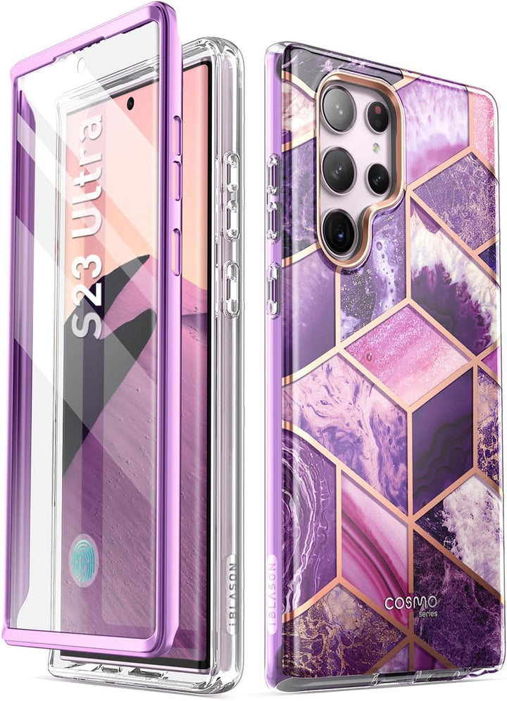 i-Blason Glitzer Hülle für Samsung Galaxy S23 Ultra 5G Handyhülle Bumper Case 360 Grad Schutzhülle G