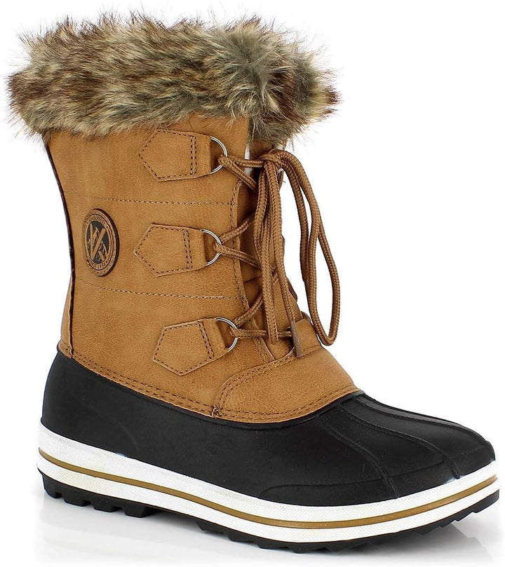 KIMBERFEEL Unisex Kinder Nanda Schneestiefel 30 EU Beige, 30 EU Beige
