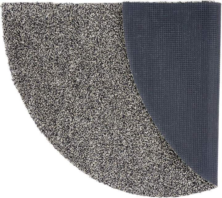 Astra Schmutzfangmatte innen waschbar 50x80 cm halbrund – Sauberlauf anthrazit 100% Baumwolle Türmat