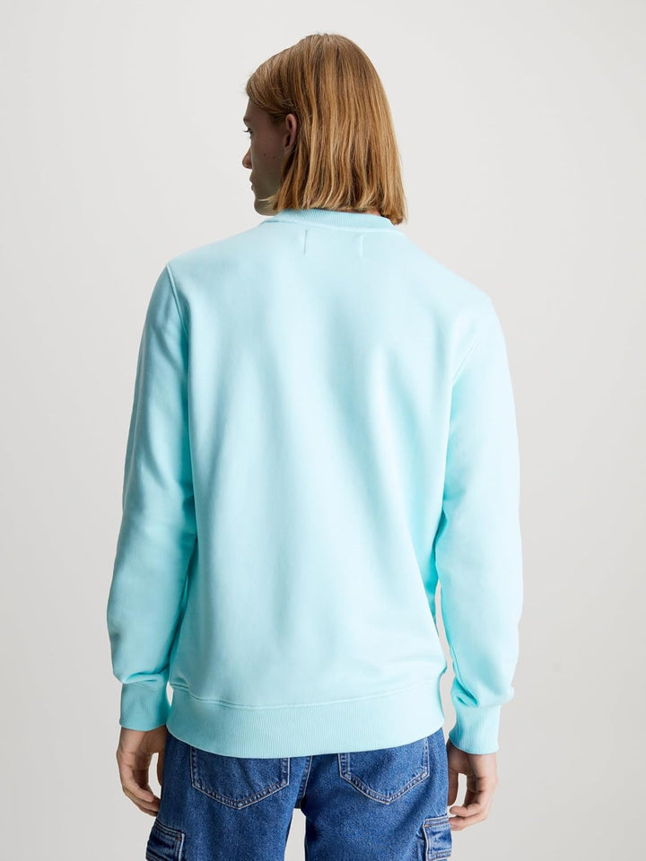 Calvin Klein Herren Sweatshirt Badge Crew Neck ohne Kapuze S Blue Tint, S Blue Tint