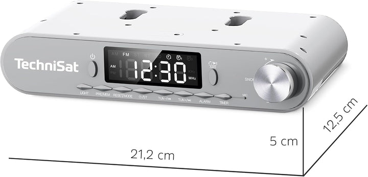 TechniSat Viola Küchenradio - Unterbau Radio mit UKW/FM, LED Display, Arbeitsleuchte, Timer, Bluetoo