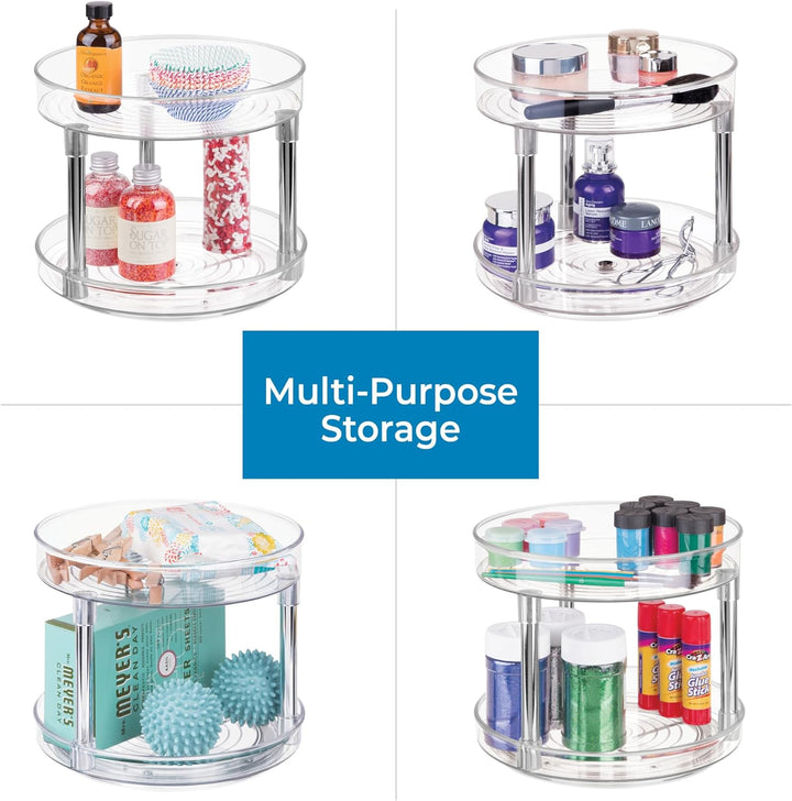 iDesign 56600 Küchen Organizer, grosser Drehteller mit 2 Ebenen aus BPA-freiem Kunststoff für den Vo