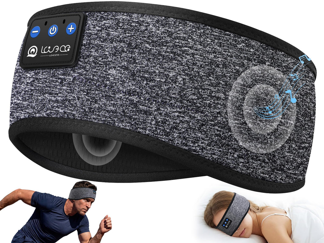 LOVE EYE Schlafkopfhörer Bluetooth, Kopfhörer Schlafen, Schlaf Stirnband Kopfhörer Headband Schlafma
