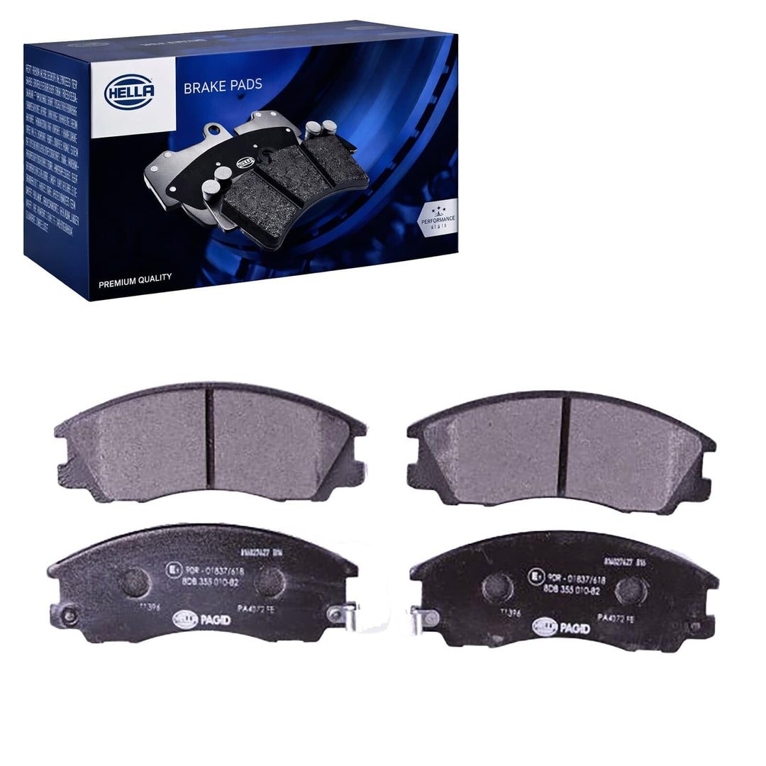 HELLA PAGID 8DB 355 010-821 Bremsbelagsatz - T1396 - Dicke/Stärke: 16.6mm - Bremssystem: Mando - mit