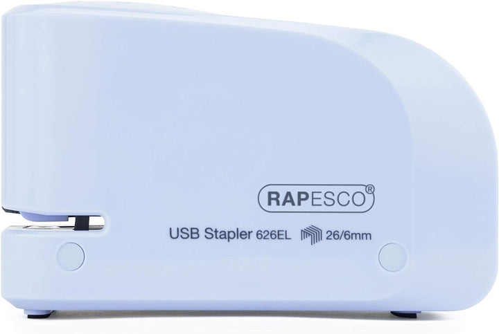 Rapesco 1452 626EL Automatisches USB/Batterie Heftgerät mit 1000 26/6mm Heftklammern, 15 Blatt Heftl