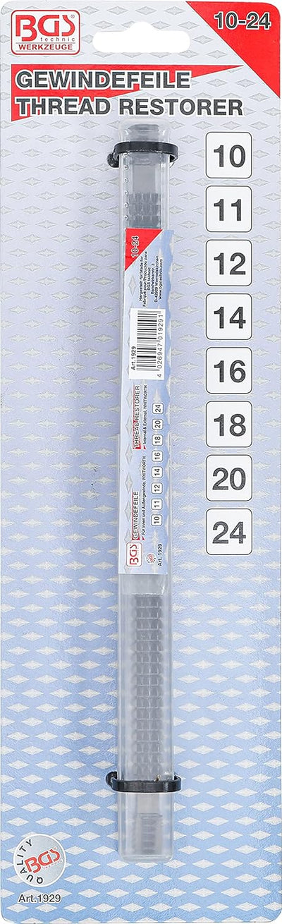 BGS 1929 | Gewindefeile | für Innen-/Aussengewinde | Whitworth 10 - 24, Whitworth 10 - 24