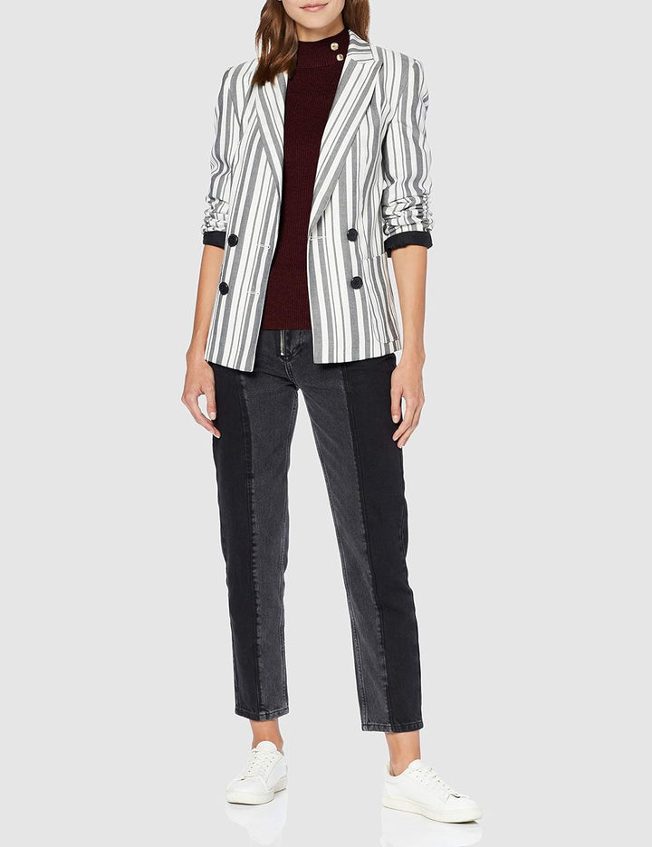 Morgan Damen Pull Boutons Épaule Mavao Pullover Small Kurz Weinrot, Small Kurz Weinrot