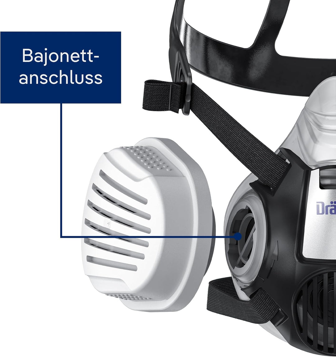 Dräger X-plore Bajonett Partikel-Filter P3 R mit Gehäuse für Aerosole/Partikel | 11 Paar | Ersatzfil