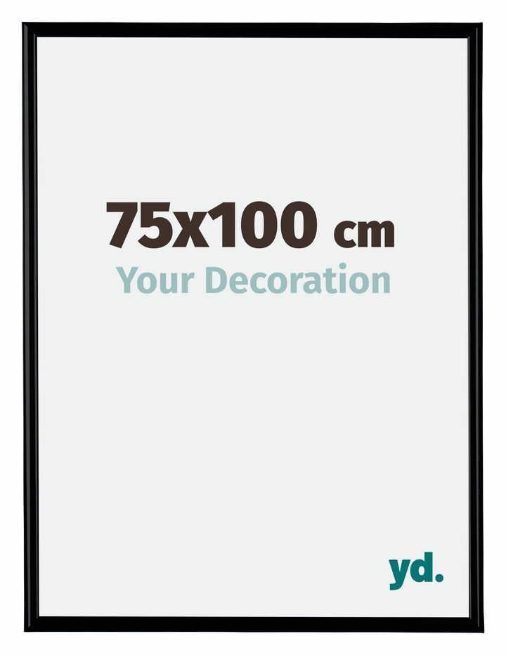 yd. Your Decoration - Bilderrahmen 75x100 cm - Schwarz Matt - Bilderrahmen aus Kunststoff mit Acrylg