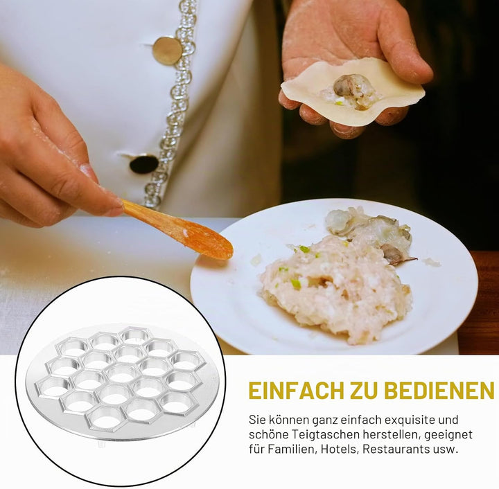 GARVALON Dumpling Maker Haushaltsform Grosse Knödelmaschine Pelmeni Teigtaschenformer aus Küchenhelf