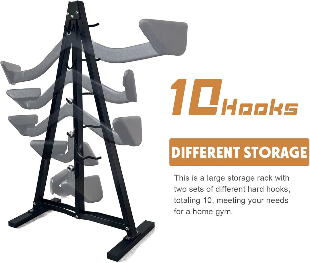 KORIKAHM Lat Pulldown Attachments Storage Rack, Wall Mounted Lat Pull Down Bar Organizer with Heavy