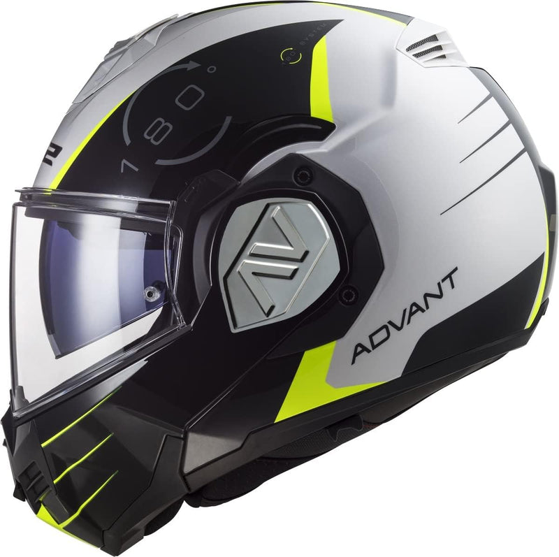 LS2, Klaphelme motorrad ADVANT CODEX white black 06, L L white black, L white black