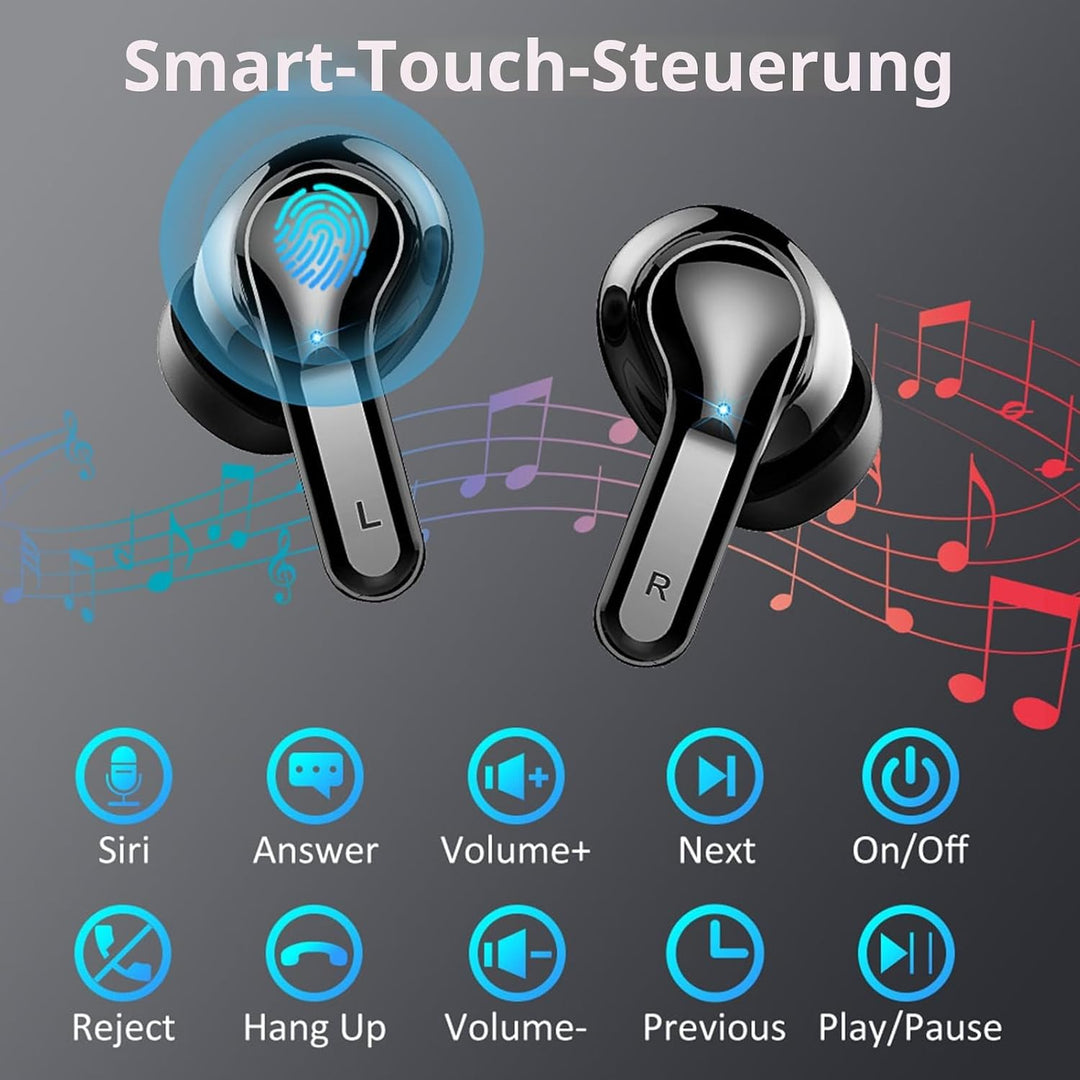 2026 Bluetooth Kopfhörer in Ear, 6D Stereo Kopfhörer Kabellos Bluetooth 5.4 | 56Std Tiefer Bass ENC