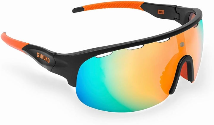 SIROKO Polarisierte K3 Fahrradbrille Herren und Damen Ultraleicht Antifog-Brillenglas, K3 California