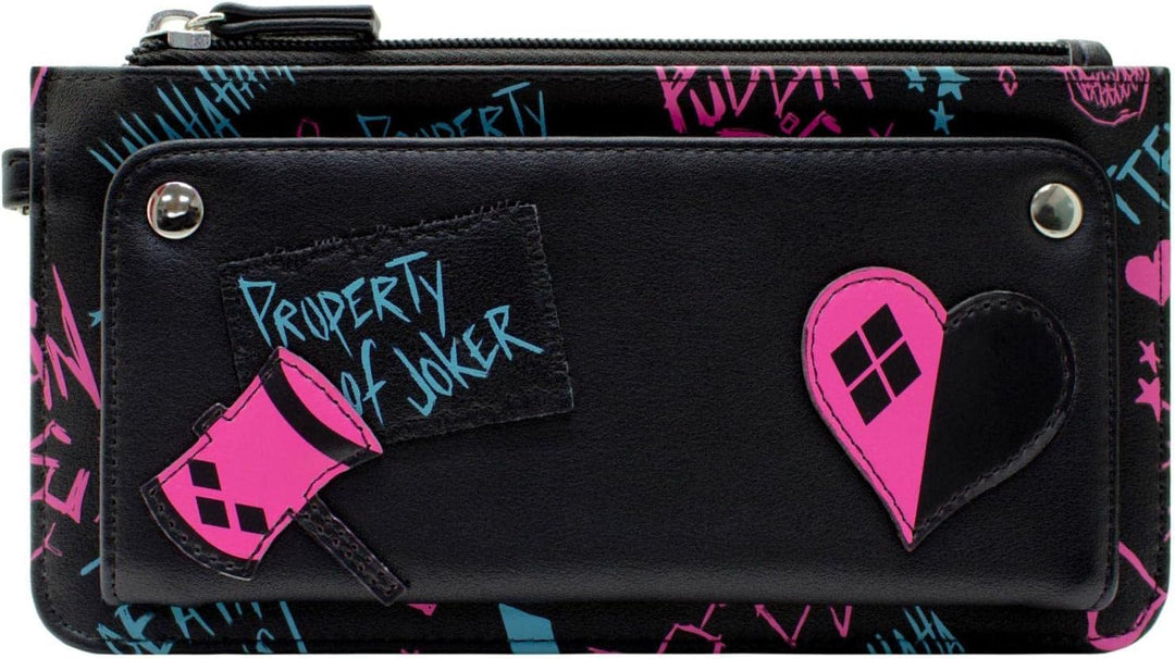 Birds of Prey Harley Quinn Property of Joker Neon Geldbörse/Portemonnaie Clutch mit Münzfach &amp; Karte
