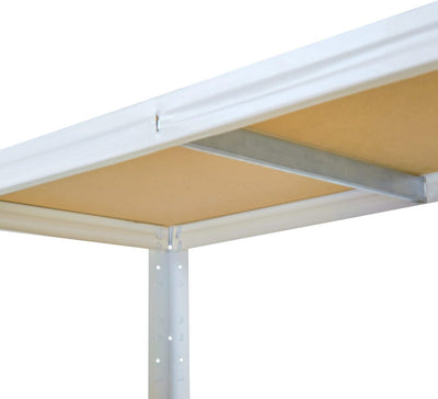 shelfplaza® 100x100x40cm Home Schwerlastregal weiss/Metallregal mit 4 Böden/Kellerregal Metall, Gara