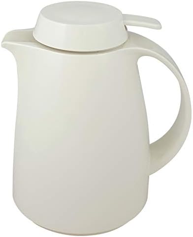 Helios Servitherm Thermoskanne Weiss 0,3L – 6h Heiss - Hält Getränke heiss & kalt - – Einhandbedienu
