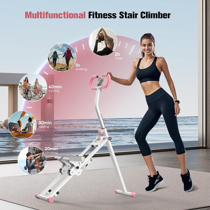 2025 Neuer Home-Fitness-Stepper, tragbarer Cross-Training-Stepper mit LCD-Bildschirm, einstellbare H