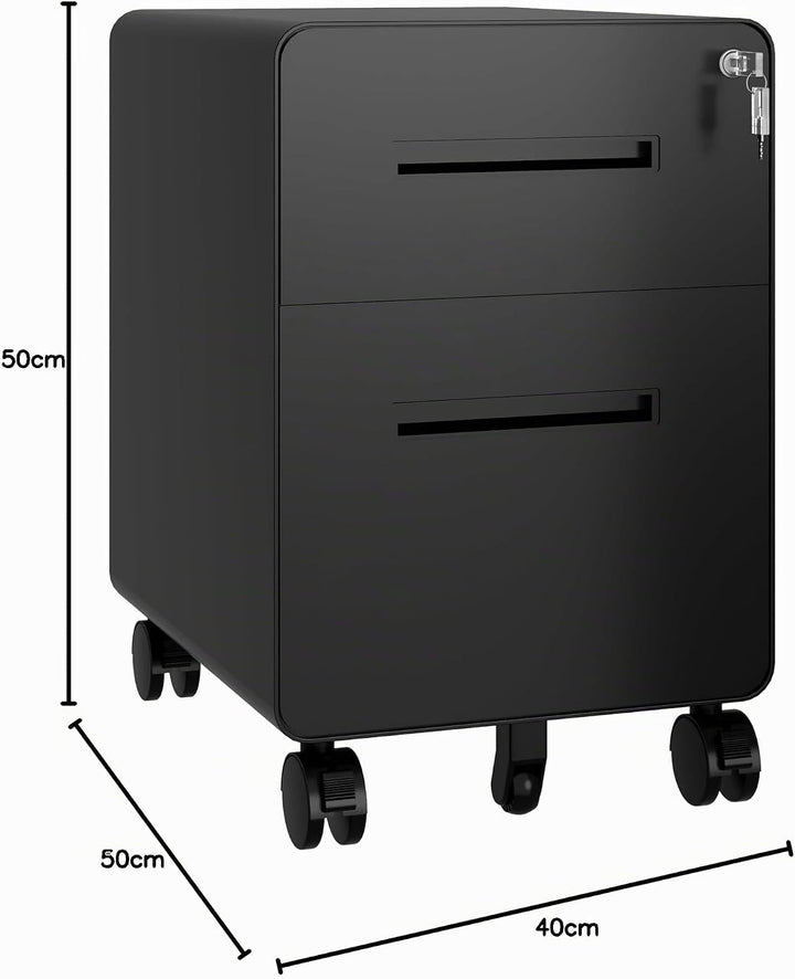 BISLEY Rollcontainer EasyRoll: mit 1 Schublade und 1 Hängeregistaturschublade/Bürocontainer schwarz/