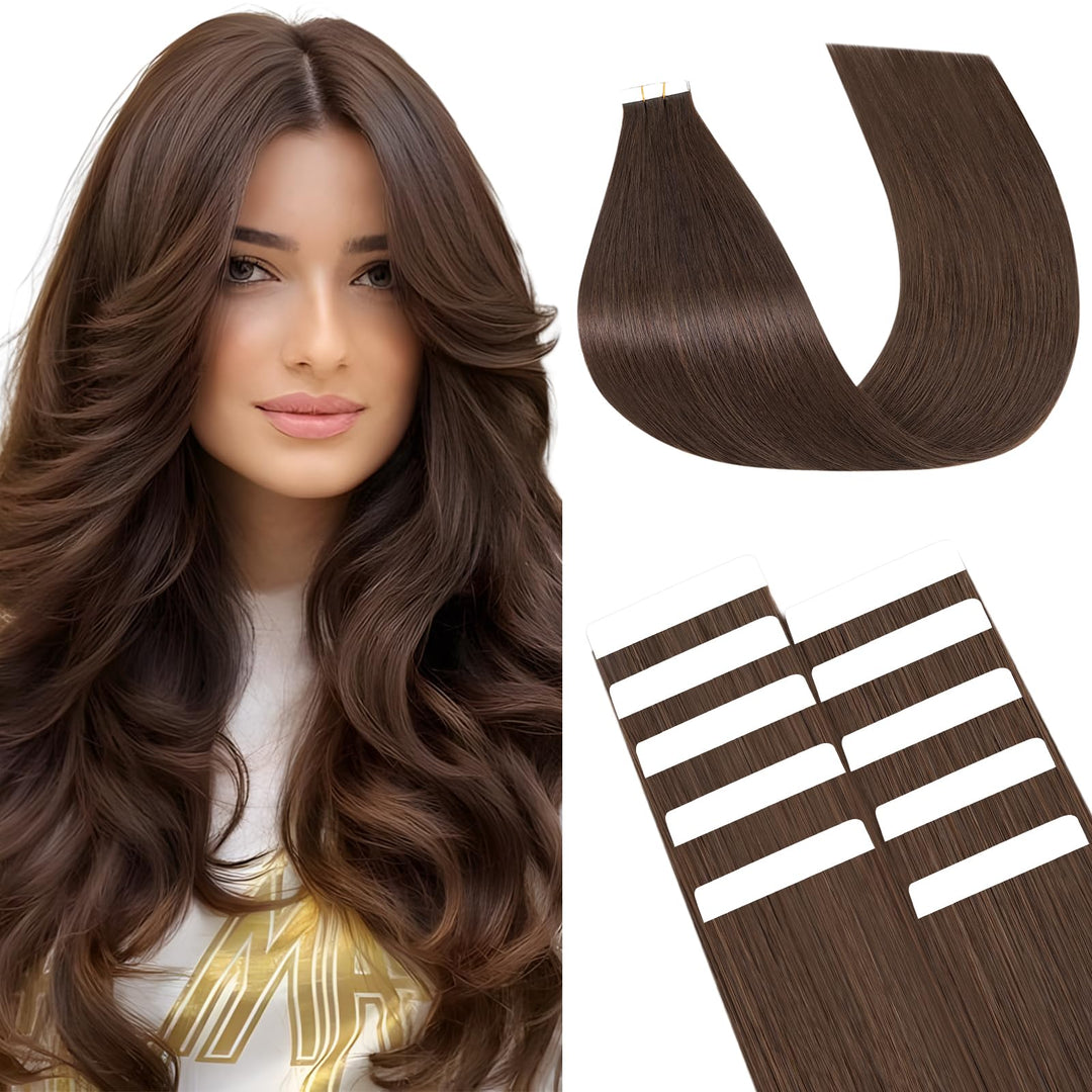 Benehair Tape in Extensions Echthaar, Invisible Tape Extensions Echt Haar, 30CM Haarverlängerung Ech