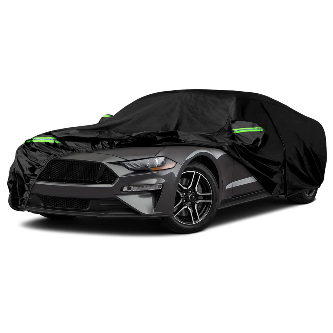 wasserdichte Autoabdeckung Kompatibel mit Ford Mustang 2005-2023, Allwetter Autoabdeckungen mit Reis