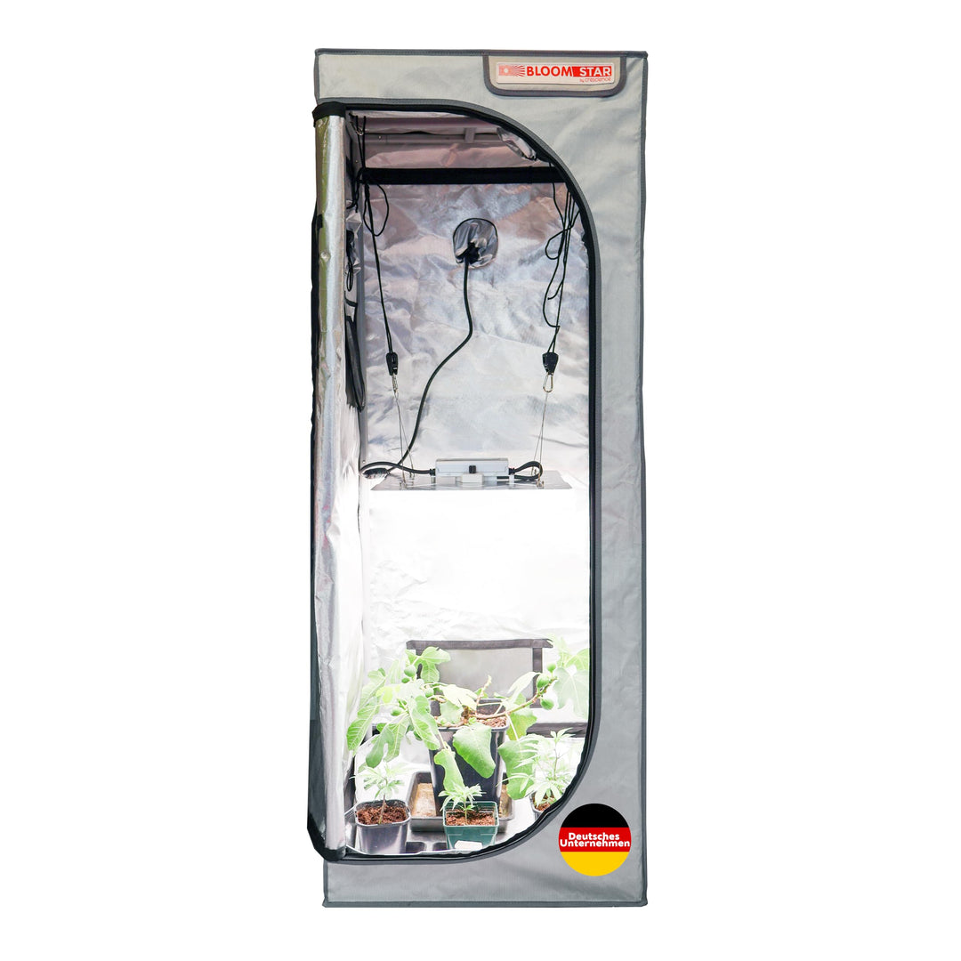by Crescience Growzelt Box S 60x60x160 cm – Kompaktes Indoor-Zelt mit 1680D Gewebe, reflektierendem