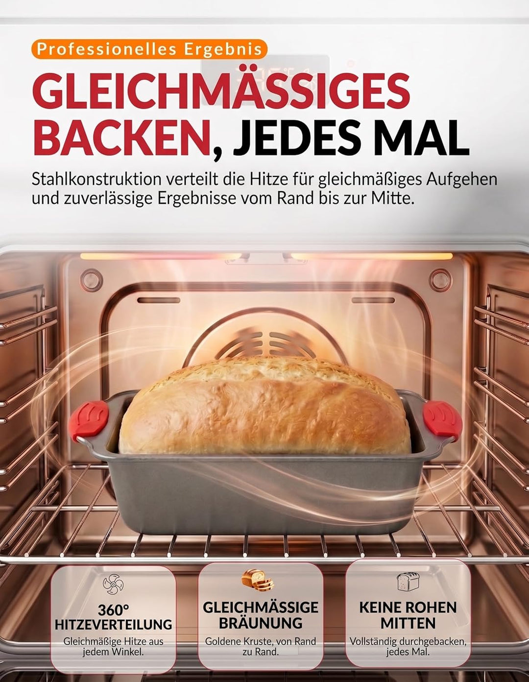 Kastenform - Premium Antihaft-Kastenform aus Stahl von Boxiki Kitchen | Professionelle Antihaft-Back