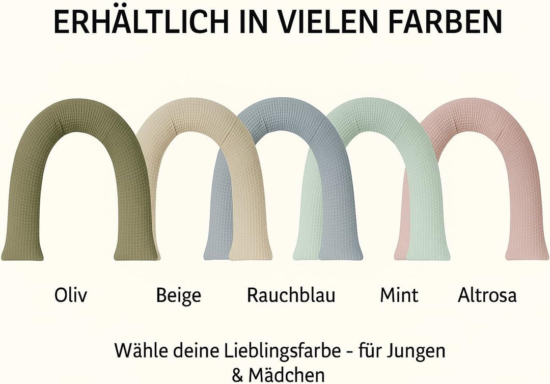 Kinderwagenschlange – Weiche Baby Kuschelschlange für Kinderwagen & Wiege | Handgefertigt aus Baumwo
