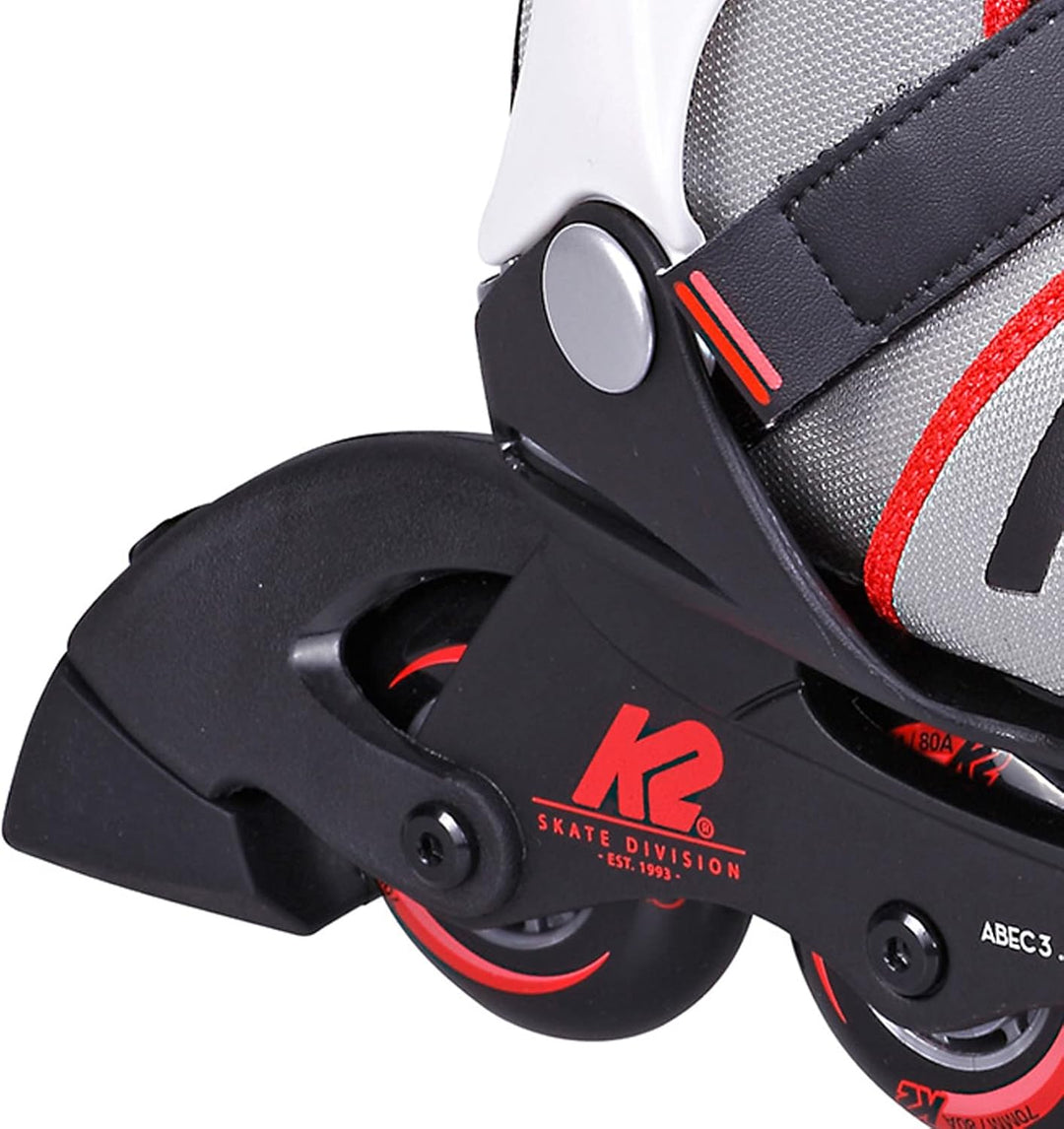 K2 Skates Mädchen Inline Skates CADENCE G LTD, black - grey - red, 30G0829 M (EU: 32-37 / UK: 13-4 /