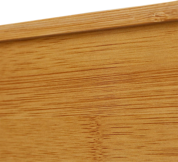 Relaxdays Aufbewahrungskiste Bambus, stabil, offen, Ordnungsbox ohne Deckel, HBT: 14 x 40 x 30 cm, B