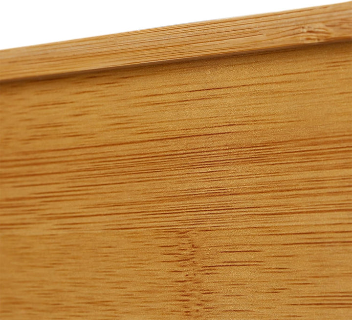 Relaxdays Aufbewahrungskiste Bambus, stabil, offen, Ordnungsbox ohne Deckel, HBT: 14 x 30 x 20 cm, B