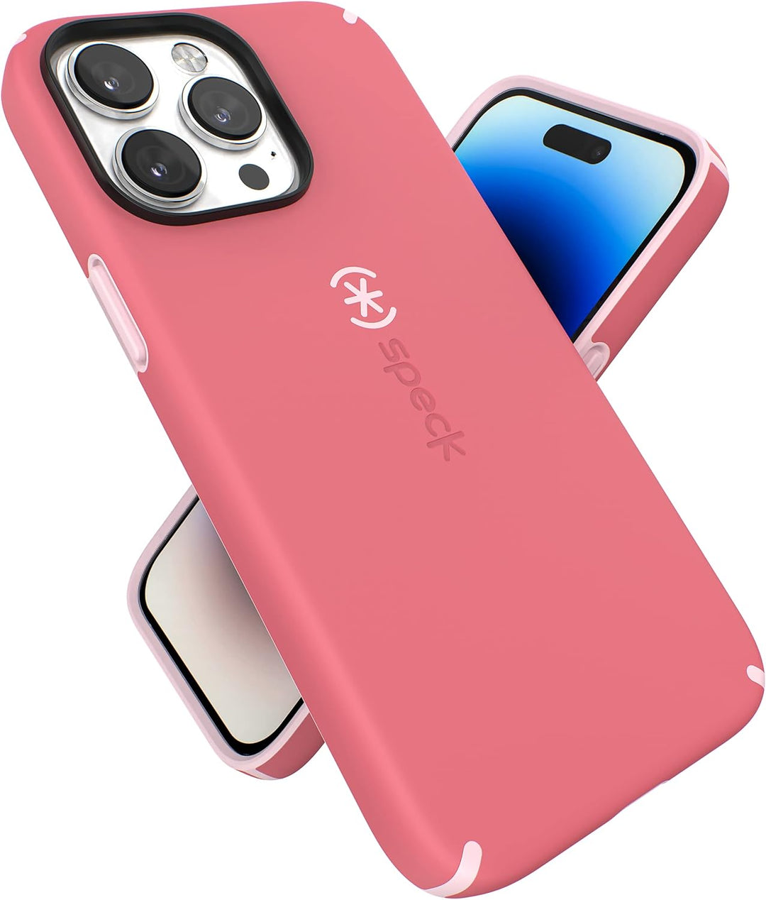 Speck Candyshell Pro Hülle für iPhone 14 Pro Max, Sweet Coral/Light Coral, Fallschutz, Kratzfest, ge
