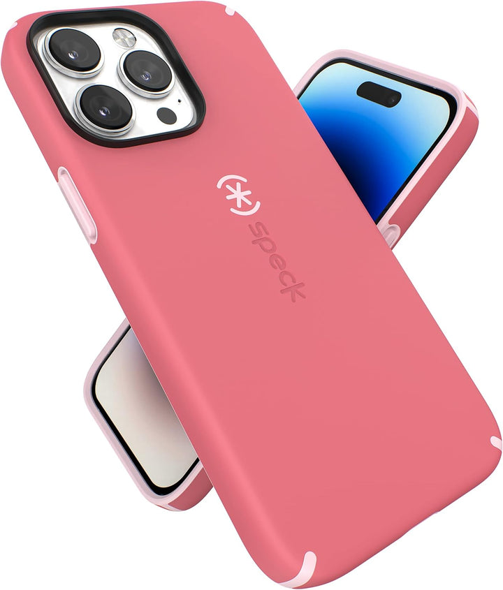 Speck Candyshell Pro Hülle für iPhone 14 Pro Max, Sweet Coral/Light Coral, Fallschutz, Kratzfest, ge