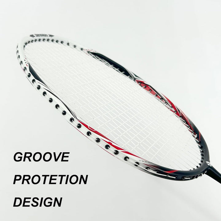 Senston Graphit Badminton-Set Leichtgewicht Badmintonschläger mit Schlägertasche Badminton Schläger