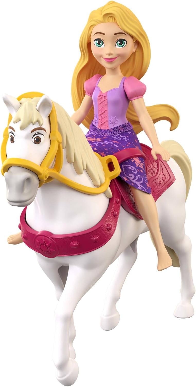 Disney Prinzessin-Spielzeug, kleine Puppen im 4er-Set mit Rapunzel, Flynn Rider und Mutter Gothel so