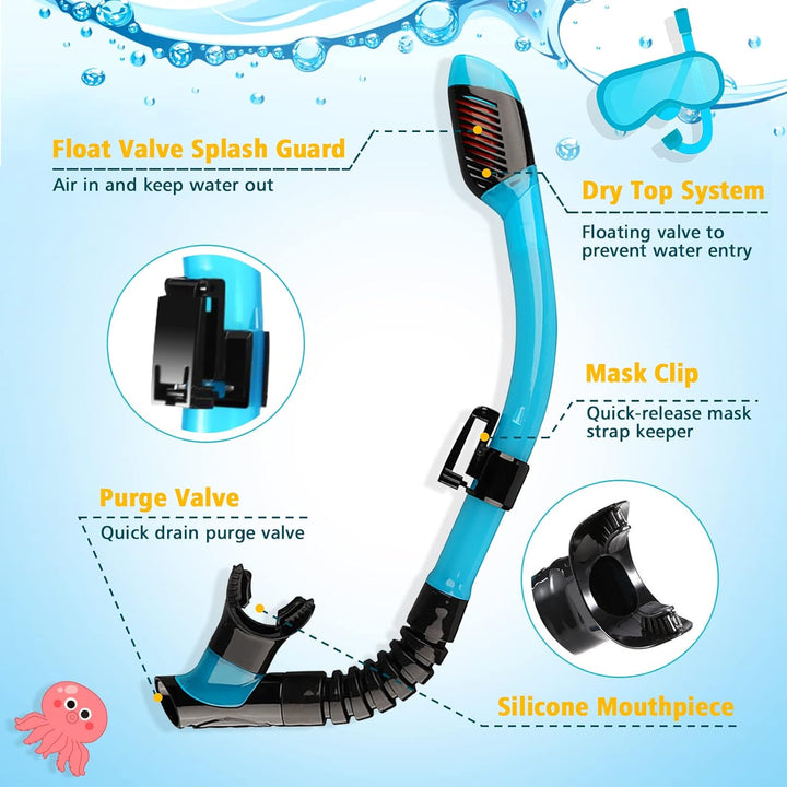 HIKOTEY Taucherbrille Kinder 4-16 Jahre,Schnorchelset Kinder für Mädchen Jungen Schwimmbrille Kinder