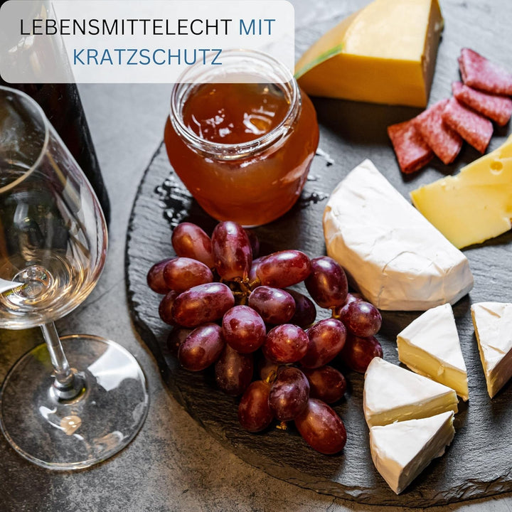 Westmark 2 Naturschiefer-/Servierplatte, quadratisch, mit Kratzschutz, Fläche: je 30 x 30 cm, Schief