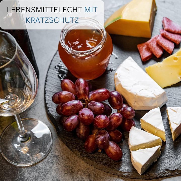 Westmark 8 Naturschiefer-/Servierplatten, mit Kratzschutz, Fläche: je 30 x 10 cm, Schiefer, Tapas +