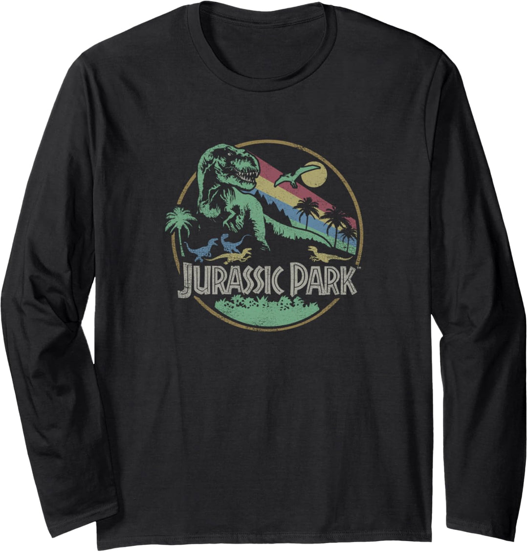 Jurassic Park T-Rex Breakout Logo Langarmshirt