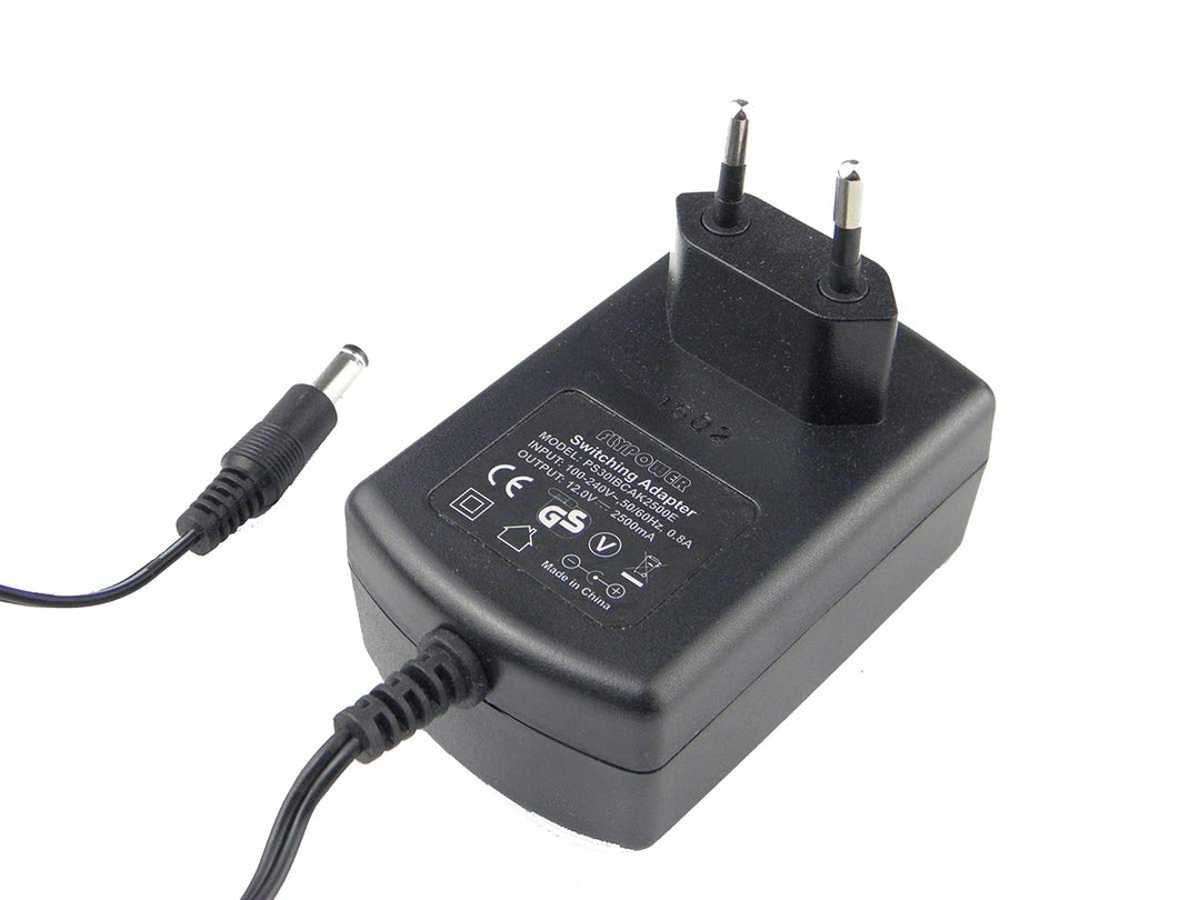 CHANCS TYC-40 12V DC 5RPM Welle 33mm mit DC Stromadapter Eingang 110V/240V Ausgang DC 12V Elektromot