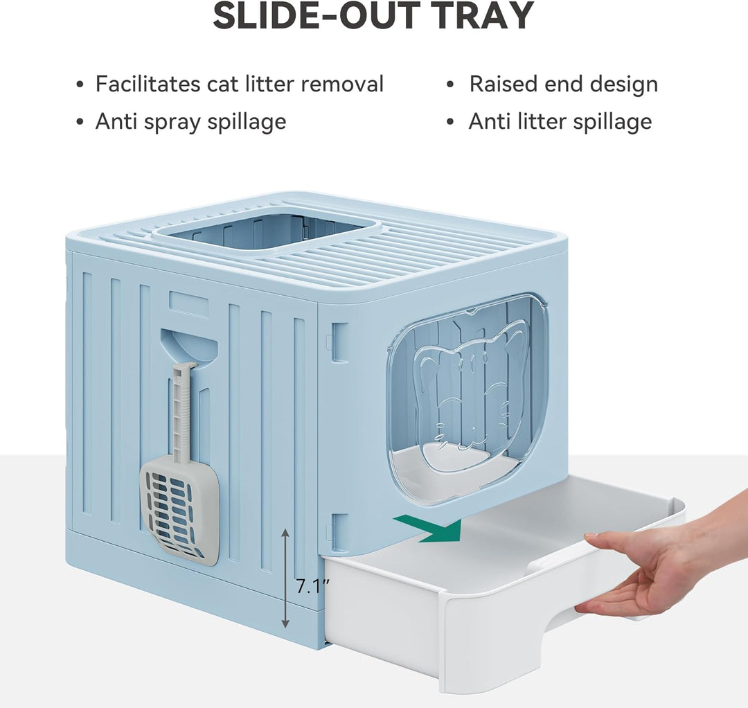 YITAHOME Katzenklo mit Deckel, grosse geschlossene Katzentoilette, haubenartiges geruchloses Anti-Sp