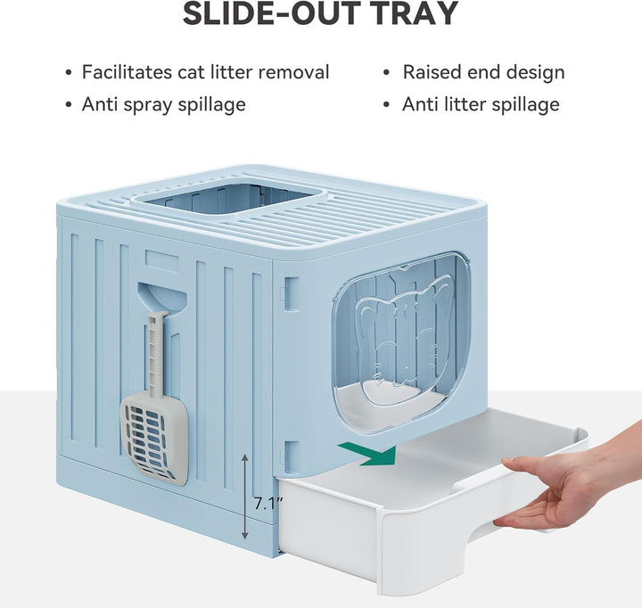 YITAHOME Katzenklo mit Deckel, grosse geschlossene Katzentoilette, haubenartiges geruchloses Anti-Sp