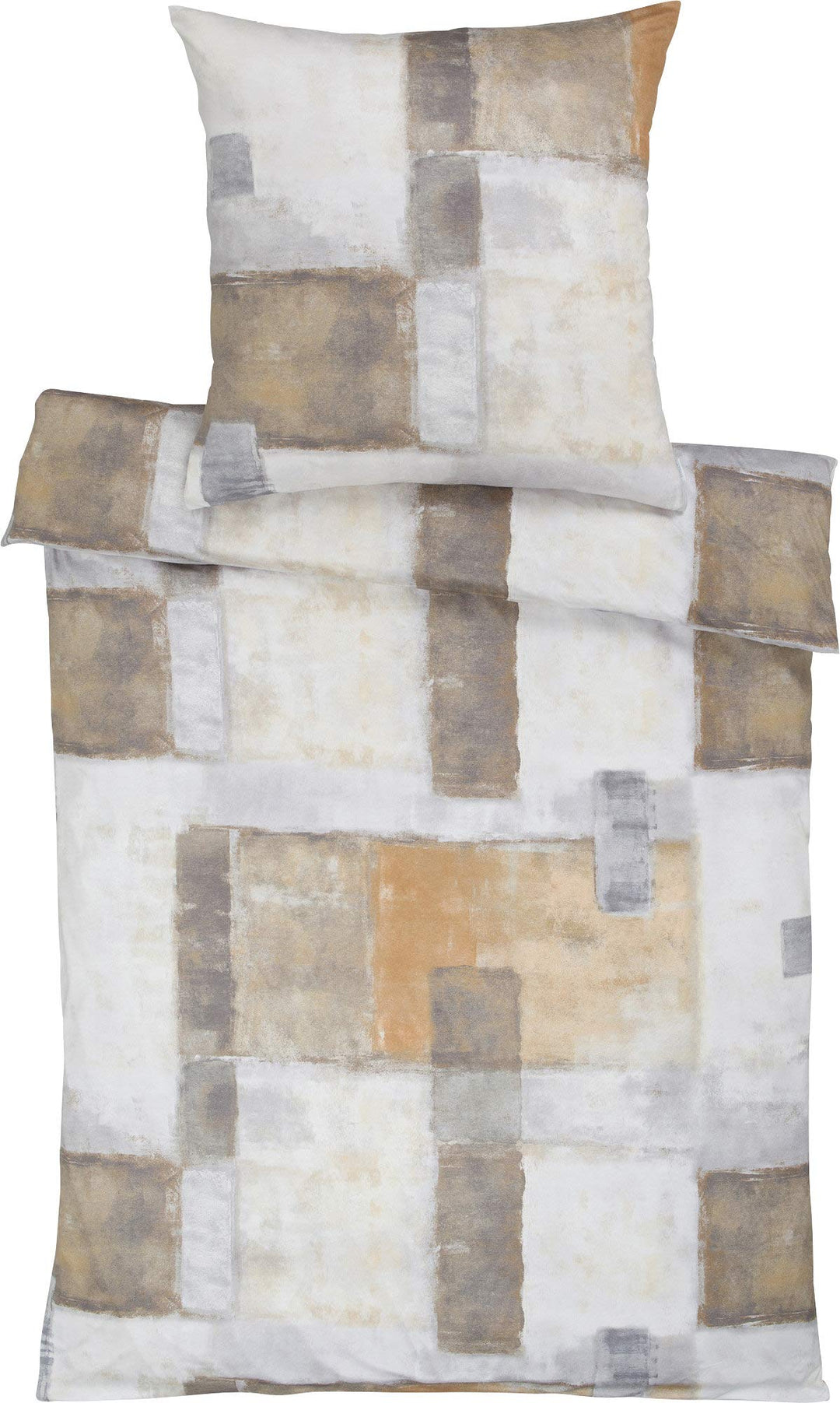 Estella Bettwäsche Eetu Interlock-Jersey Kiesel Grösse 155x220 cm (80x80 cm) 155x220 cm (80x80 cm) K