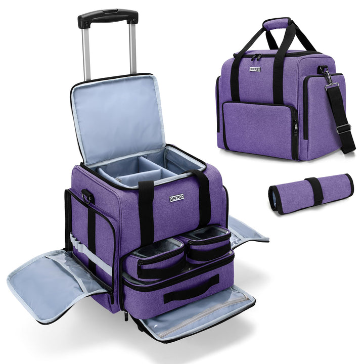 BAFASO Kosmetikkoffer Trolley, Make up Koffer Gross, Schminkkoffer Damen mit Rollen, Abnehmbar Kosme