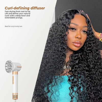 UKLISS Airstyler - Haarstyler 7 in 1, Warmluftbürste Set mit 110000 U/Min Haartrockner, Airflow Auto