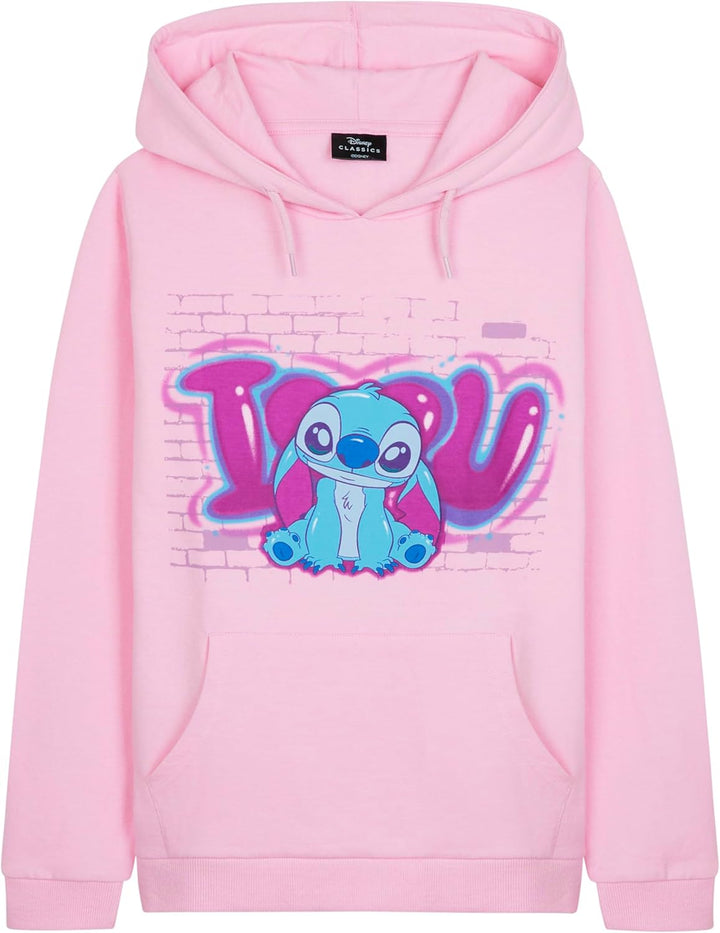 Disney Hoodie für Mädchen, Coole Pullover für Kinder und Jugendliche - Mädchen Geschenke (Rosa Stitc