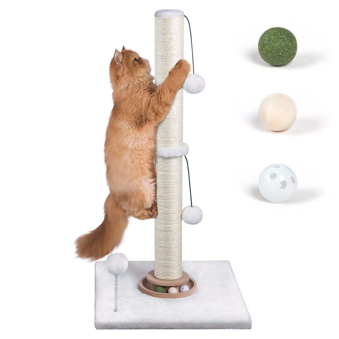 78cm Kratzbaum für Katzen, Spielzeug für Wohnungskatzen, interaktiver Kratzbaum mit Katzenminze-Bäll