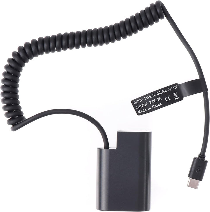 FOTGA USB-C Typ-C auf Decodierte DMW-BLF19 Dummy Akku DMW-DCC12 Koppler Netzteil Federkabel für Pana