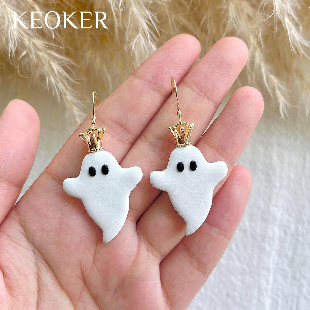 KEOKER Polymer Clay Cutters Halloween, Clay cutters for Halloween Earrings Making, 10 Shapes Hallowe