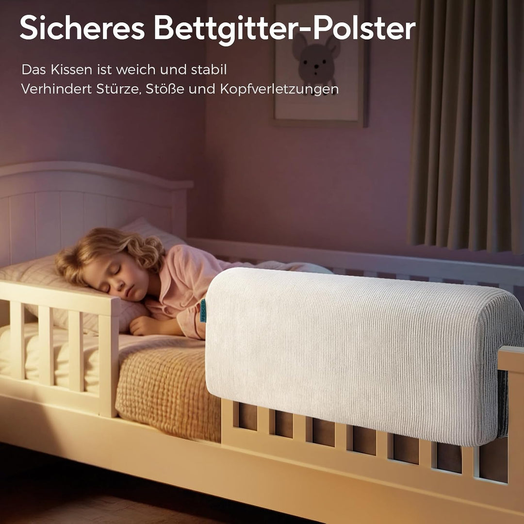 AEOCOO Bettstossstangenschutz, 70 x 20 cm, Bai Bai Size 70*14*20cm, Weiss U-form 70cm